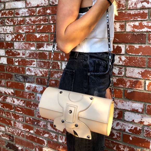 Katerina Nevler Leather Purse w. Chain strap - Picture 3 of 8